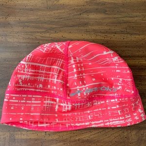 BROOKS Beanie Ponytail Running Cap Hat OSFA Bright Pink White